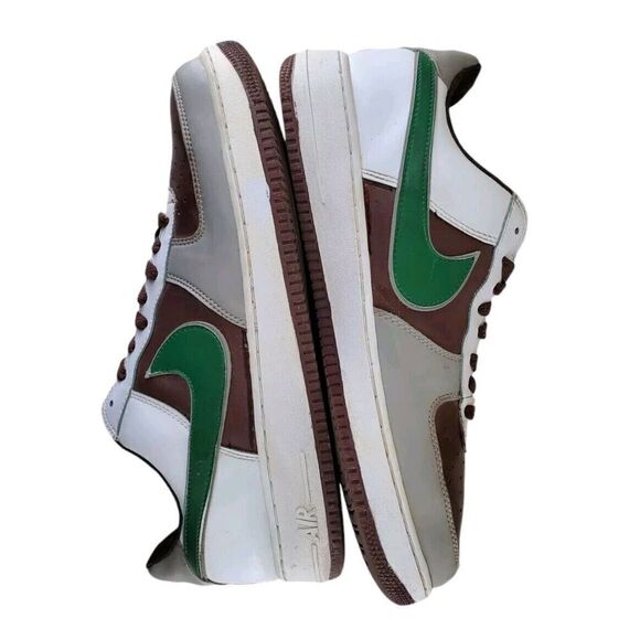 Nike Air Force 1 AF-1 \'82 Sneaker Green Brown White Men Sz 13 Casual 060406 2006 main image 8